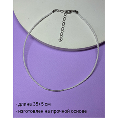 Чокер SIDORINA SOFIA ACCESSORIES, перламутр, бисер, длина 32 см, белый