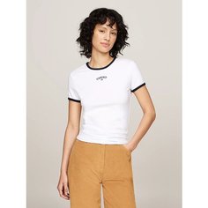 Футболка Tommy Jeans Varsity Slim, размер XS, белый