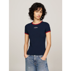 Футболка Tommy Jeans Varsity Slim, размер XS, синий