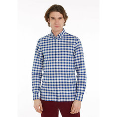 Рубашка TOMMY HILFIGER, размер XL, синий/белый
