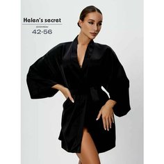 Халат Helens secret Кимоно, размер 42-44, черный