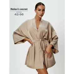 Халат Helens secret Кимоно, размер 42-44, бежевый