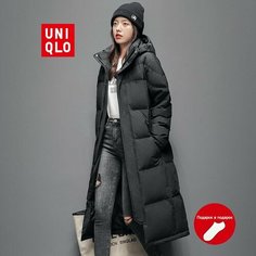 Пуховик Uniqlo, размер L, черный