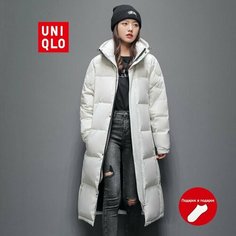 Пуховик Uniqlo, размер 4XL, белый