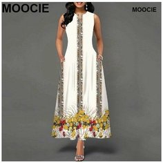 Платье MOOCIE Весна-лето 2024, размер 3XL, золотой, бежевый