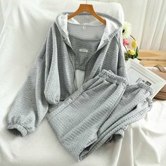 Костюм спортивный MOOCIE Boutique. Итальянская мода (журнал), размер （Подходит для 110-130 кг）, светло-серый