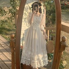 Платье MOOCIE Весна-лето 2024, размер XL, бежевый