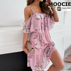 Платье MOOCIE Весна-лето 2024, размер S, розовый