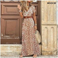 Платье MOOCIE Весна-лето 2024, размер 2XL, красный