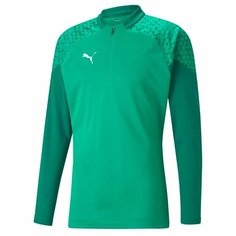 Джемпер PUMA teamCUP Training 1/4 Zip Top, размер S, , зелёный