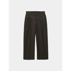 Брюки coor Raw Cut 3 Pleat, размер M, brown melange