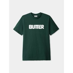 Футболка Butter Goods Rounded Logo Tee, размер XXL, темно-зеленый