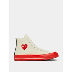 Кеды Converse Comme des Garcons Play Chuck 70 Hi, размер 37,5 EU, красный/бежевый