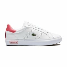Кеды LACOSTE Осень-зима 2024, размер 6, белый/розовый