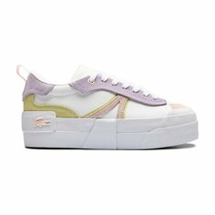 Кеды LACOSTE Осень-зима 2024, размер 4.5, розовый, белый
