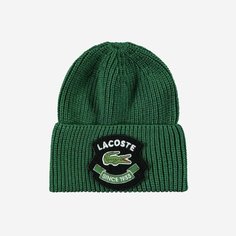 Шапка бини LACOSTE для мужчин и женщин, размер TTU, зелeный