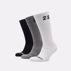 Носки Jordan Essentials Crew Socks, комплект, 3 пары, размер L, разноцветный