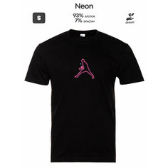 Футболка спортивная Vistasport Neon, 1 шт., размер S, черный