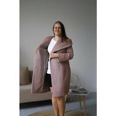 Пальто PRS-STYLE, размер 50, фиолетовый