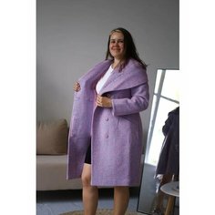 Пальто PRS-STYLE, размер 48, фиолетовый