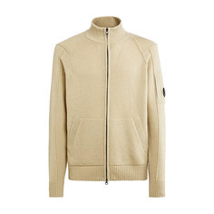 Кардиган C.P. COMPANY Lambswool Zipped, размер 54, , песочный