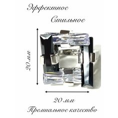 Кольцо Florento, хрусталь, размер 19, черный, серебряный, белый