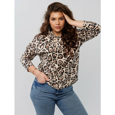 Лонгслив N.E.W. Ло-01, размер 58, , бежевый, коричневый