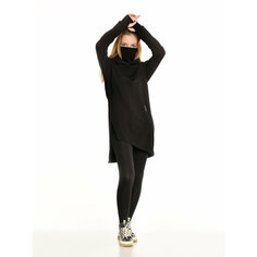 Худи AskWorld Asymmetric, размер 50, , черный, Черный