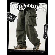 Брюки TopYoungs, размер L, зеленый