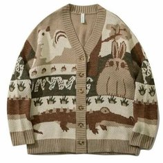 Кардиган MOOCIE, размер CN XL, , коричневый, коралловый