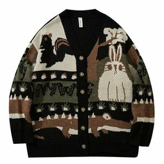 Кардиган MOOCIE, размер CN L, , черный, коралловый