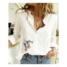 Рубашка MOOCIE, размер INT 4XL, бело-зеленый