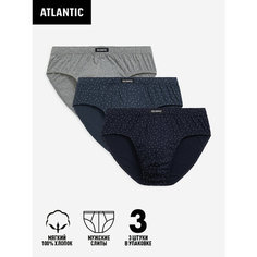 Трусы Atlantic, размер 46, серый, голубой, синий