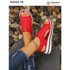 Босоножки MOOCIE, размер Длина стопы 23.5 см, красный