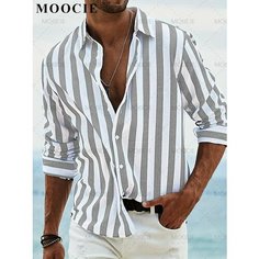 Рубашка MOOCIE, размер M, светло-серый