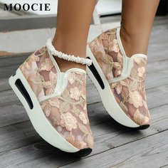 Слипоны MOOCIE, размер Длина стопы 22.5 см, розовый