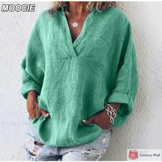 Блуза MOOCIE, размер L, зеленый