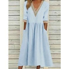 Платье Базовая коллекция, размер XL., синий Нет бренда