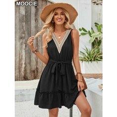 Платье MOOCIE Весна-лето 2024, размер S, черный