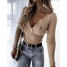 Лонгслив размер INT XL, , хаки Нет бренда