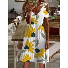 Платье MOOCIE Базовая коллекция, размер INT 2XL, белый