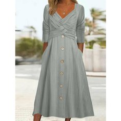 Платье Базовая коллекция, размер INT 3XL, серый Нет бренда