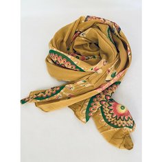 Шарф Girandola для женщин,150х70 см, горчичный