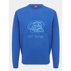 Свитшот JUST CLOTHES, размер 56, , синий