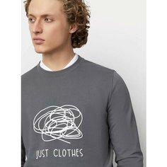 Свитшот JUST CLOTHES, размер 48, , серый