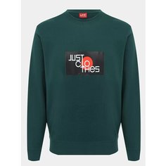Свитшот JUST CLOTHES, размер 56, , зелёный