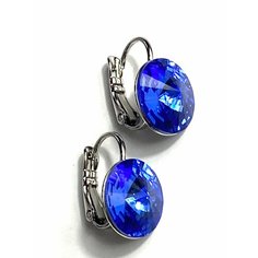 Серьги Florento, хрусталь, кристаллы Swarovski, синий