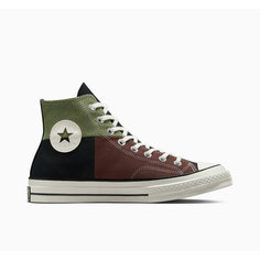 Кеды Converse, размер 7 US, черный/бордовый/зеленый