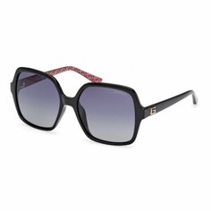 Солнцезащитные очки GUESS, красный, черный