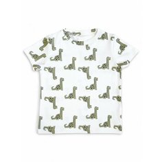 Футболка Pups, размер 92, белый, черный, зеленый